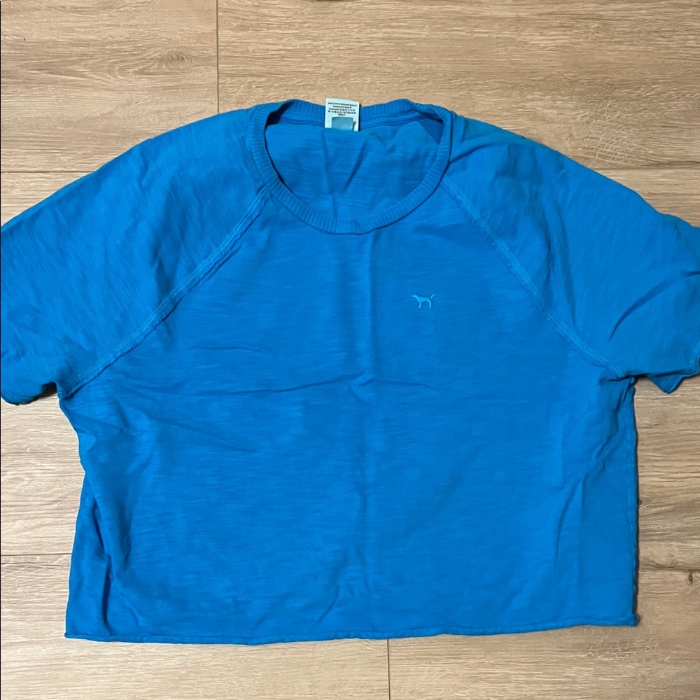 Victoria's Secret Pink Blue boxy  Tee